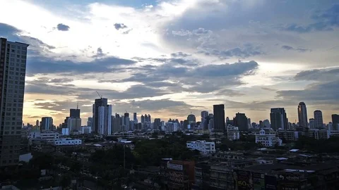 Bkk sunset april17 Video stock 74673925