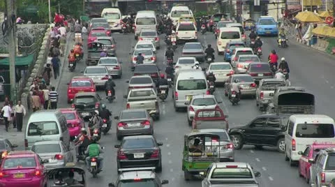 Bkk traffic 217301 Stock Footage 21100280