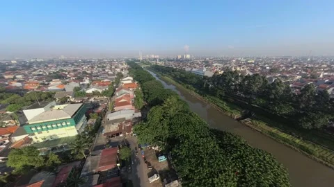 BKT Aerial Drone reveal looking west Stock Footage 236193363