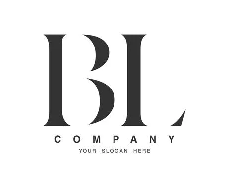 BL logo design. Initial letter b and l serif font style. Creative classic c.. Stock Illustration