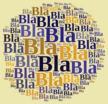 Bla bla bla. Stock Illustration
