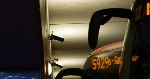 Blablabus Bus in Paris bus station, France, 5.2.2020 blablabus is a sister Stock Footage 124873065