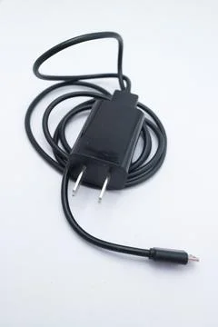 Black 2 pin electric socket Foto stock