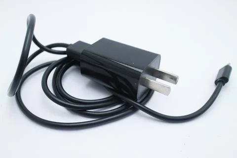 Black 2 pin electric socket Stock Photos
