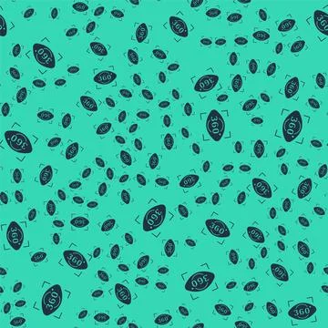 Black 360 degree view icon isolated seamless pattern on green background イラスト素材