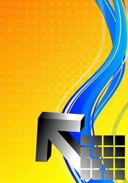 Black 3d arrow on a bright background Black 3d arrow on a bright backgroun... Stock Photos