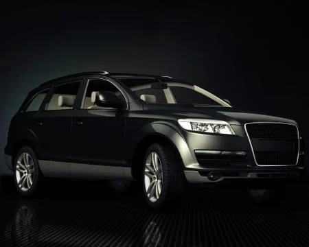 Black 3D Car Stock Illustration