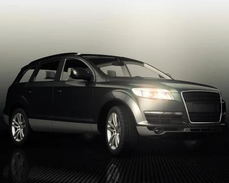 Black 3D Car Stock Illustration