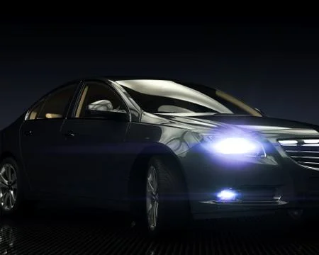 Black 3D Car Stock Illustration