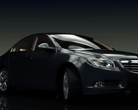 Black 3D Car Stock Illustration