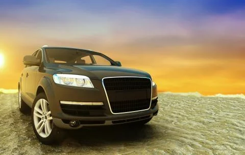 Black 3D Car Illustrazione stock