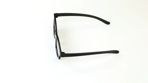 Black 3D Glasses on white background video Stock Footage 232591147