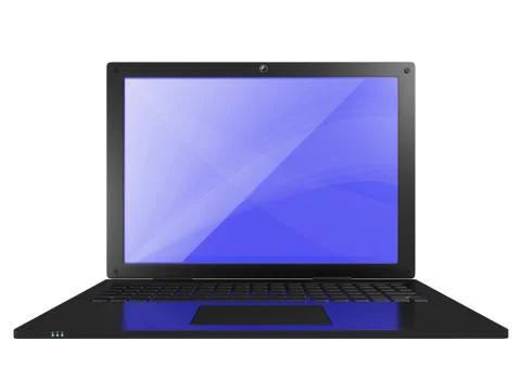 Black 3d laptop computer Stock Illustration