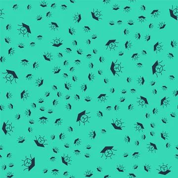 Black 3d modeling icon isolated seamless pattern on green background. Augmented Illustrazione stock