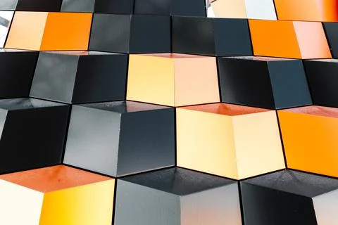 Black 3d panel texture, gypsum polygons Stock Illustration