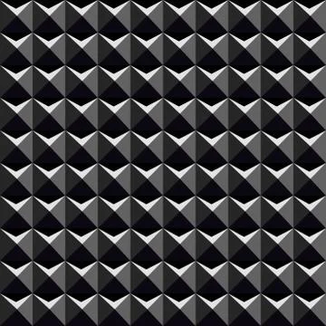 Black 3d pattern - seamless vector texture. Stock Illustration