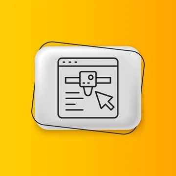Black 3D printer setting icon isolated on yellow background. 3d printing. S.. 스톡 일러스트
