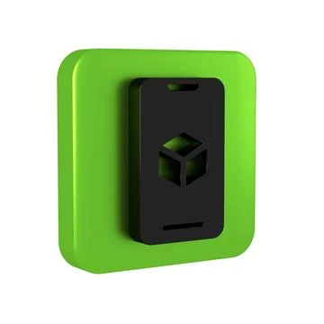 Black 3D printer software icon isolated on transparent background. 3d print.. Illustrazione stock