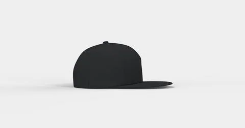Black 3d render cap Stock Illustration