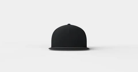 Black 3d render cap Stock Illustration