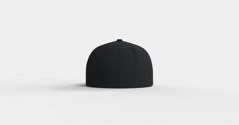 Black 3d render cap Stock Illustration