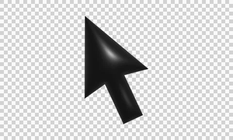 Black 3D right arrow pointing forward. Directional cursor icon for navigati.. Stock Illustration