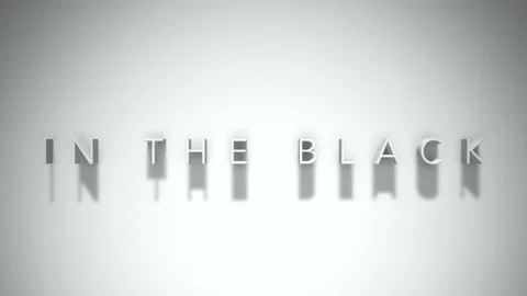 In the black 3D title animation with shadows on a white background Stock Footage 297999624