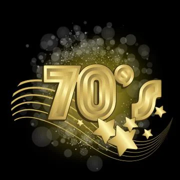 Black 70s Stock Illustration