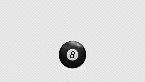 Black 8 ball for playing Pool jumping on isolated background with alpha cha.. Stock Footage 289828654