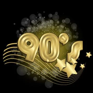 Black 90s Stock Illustration