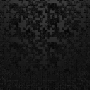 Black Abstract 3D Background. Graphite Black Surface with Embossed Square Til Stock Illustration