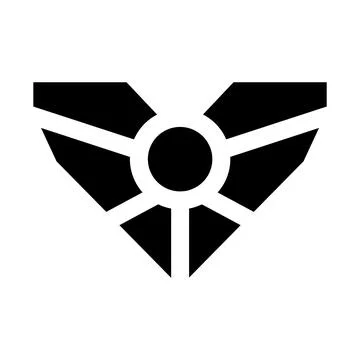 Black Abstract Angular Heart Shaped Icon Illustrazione stock