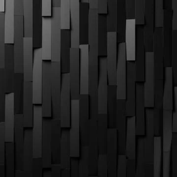 Black abstract background 3D rendering Stock Illustration
