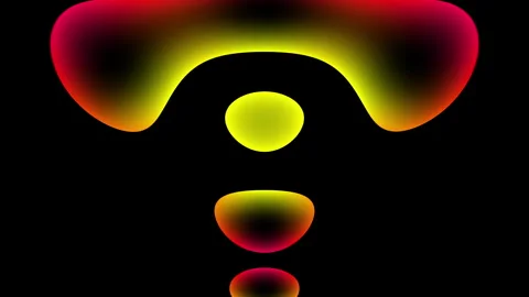 Black abstract background with abstract red and yellow gradient bubble Stock Footage 313503509