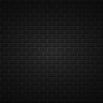 Black abstract background. Brick wall texture. Illustrazione stock