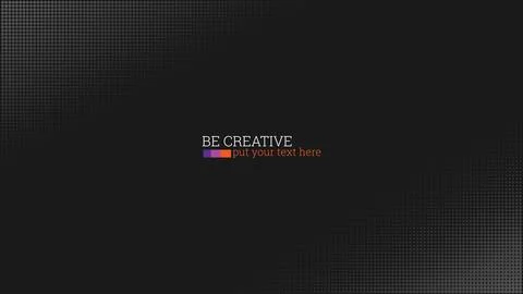 Black abstract background. Corner of banner with halftone effect. Illustrazione stock