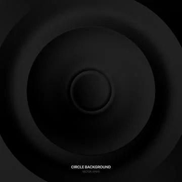 Black Abstract background. Dark Strict design concept. Circle subwoofer style. Stock Illustration