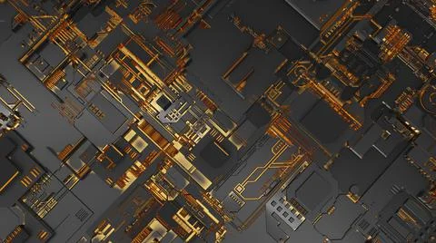 Black Abstract background of digital technologies Stock Illustration