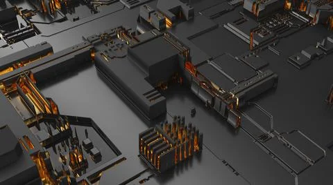 Black Abstract background of digital technologies Stock Illustration