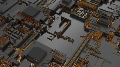 Black Abstract background of digital technologies Stock Illustration