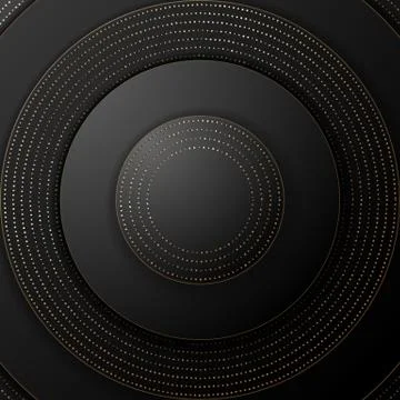 This is a black abstract background with dots. Stock Illustration