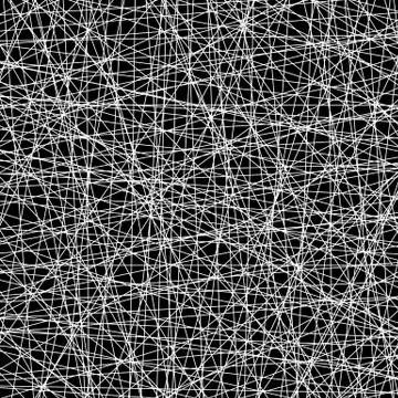 Black Abstract Background with Random White Lines Stock Illustration