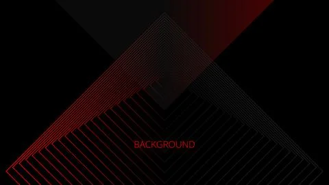 Black abstract background with red square and triangular pattern, pyramid shape Stockillustratie