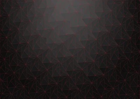 Black abstract background with reflex of triangles Stock Illustration