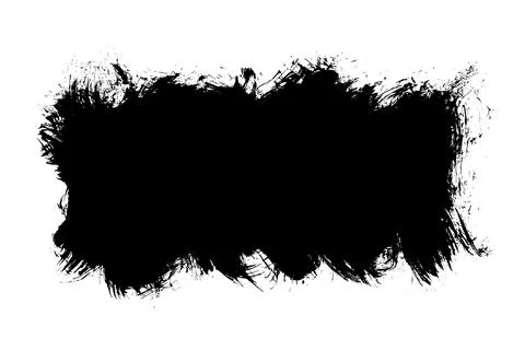 Black abstract brush strokes isolated on white Stock Illustration