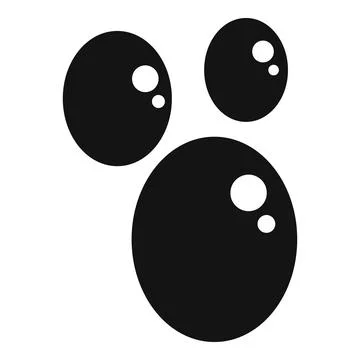 Black abstract bubbles floating on white background イラスト素材
