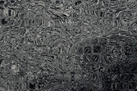 Black Abstract checkered and cube shape pattern as background. Illustrazione stock