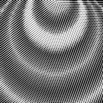 Black abstract circle wave frame halftone dots design element for medical Stock Illustration