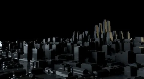 Black abstract city Stock Illustration