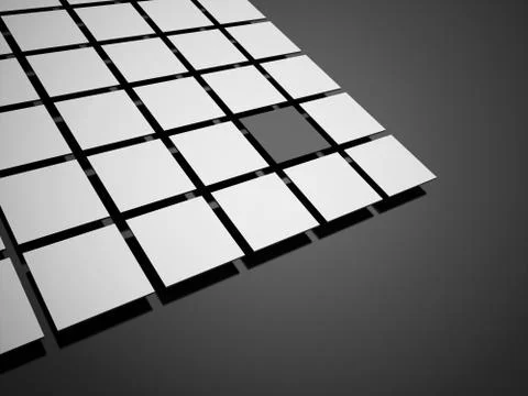 Black abstract cubes concept background rendered Stock Illustration